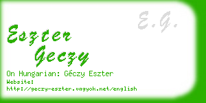 eszter geczy business card