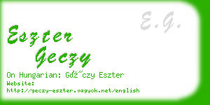 eszter geczy business card